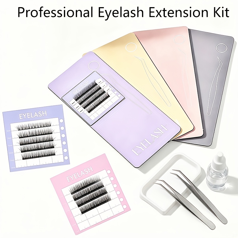 Eyelash Extension Menu - ชุดอุปกรณ์ต่อขนตาแม่เหล็กแบบมืออาชีพ 3 ชิ้น พร้อมกล่องเก็บแผ่นแสดงแบบแม่เหล็ก สำหรับต่อขนตาปลอม ชุดเครื่องมือสำหรับช่างทำผม