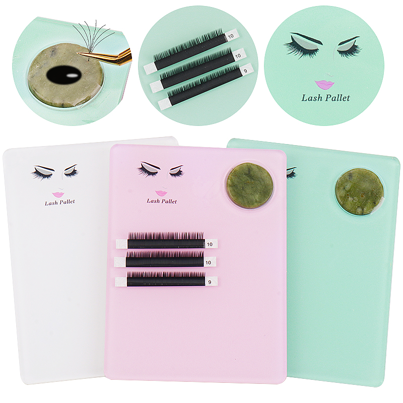 Eyelash Extension Menu - 1pcs อะคริลิคหินหยก Eyelash EXTENSION แผ่นถาด Grafting