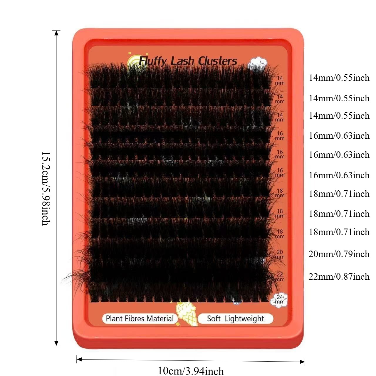 ขนตาปลอมแบบกลุ่มฟูฟ่อง 80D-100 - Eyelash Extension Home Service บทวิจารณ์และราคา